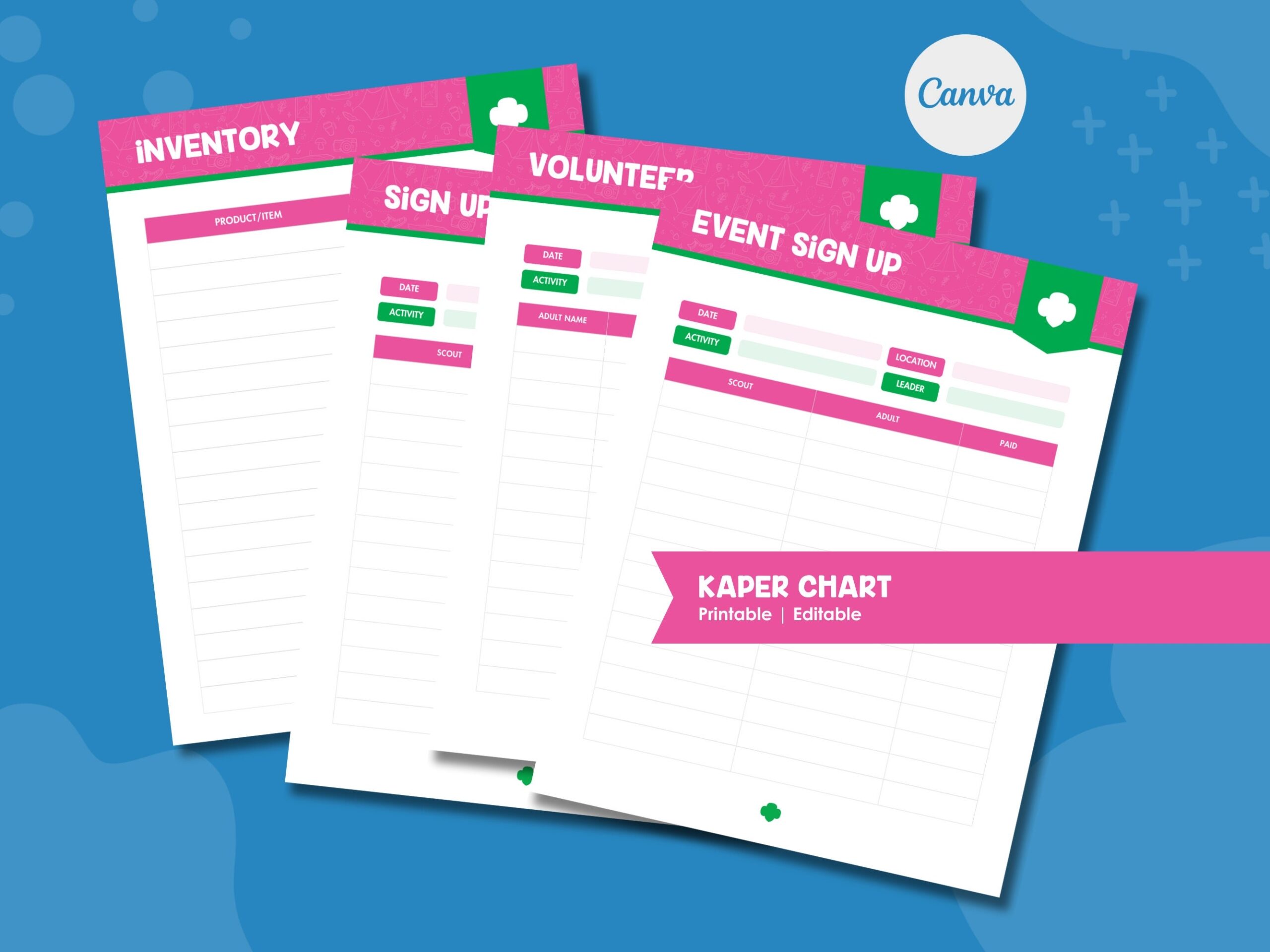 Volunteer Event Sign Up Sheet 11 X 8 5 Troop Leader Girl Scouts GS Girl Led Digital Printable Etsy