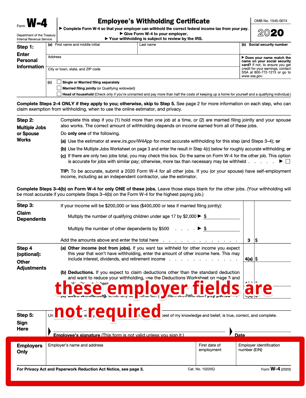 W 4 Employer Fields CareerPlug Worksheets Library