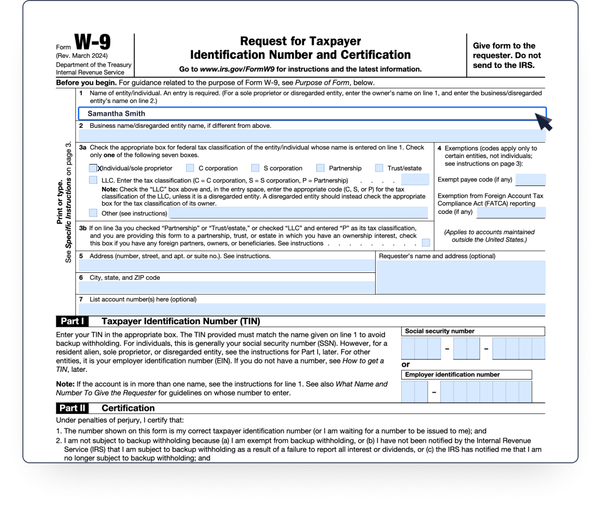 W 9 Form 2024 Fillable PDF For Secure And Legal Tax ID Sharing Worksheets Library W 9 Form 2024 Fillable PDF For Secure And Legal Tax ID Sharing Worksheets Library