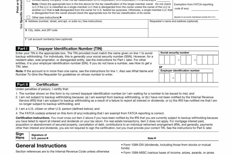 W 9 Form For 2023 Fill Out Save U0026 Print With Our PDF Editor
