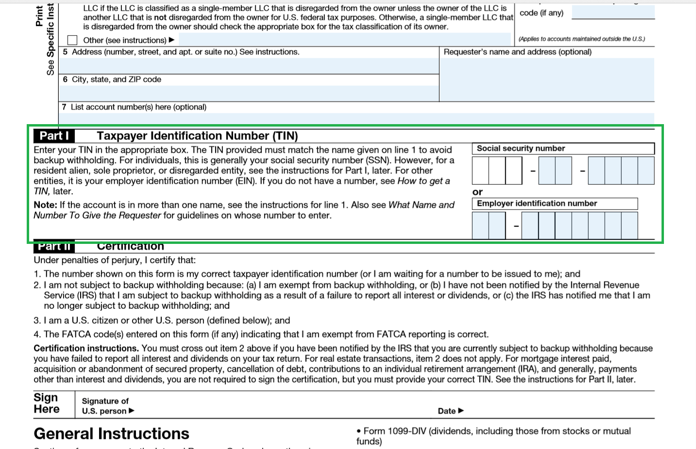 W9 Form Free Download Fillable U0026 Printable PDF 2022 CocoDoc
