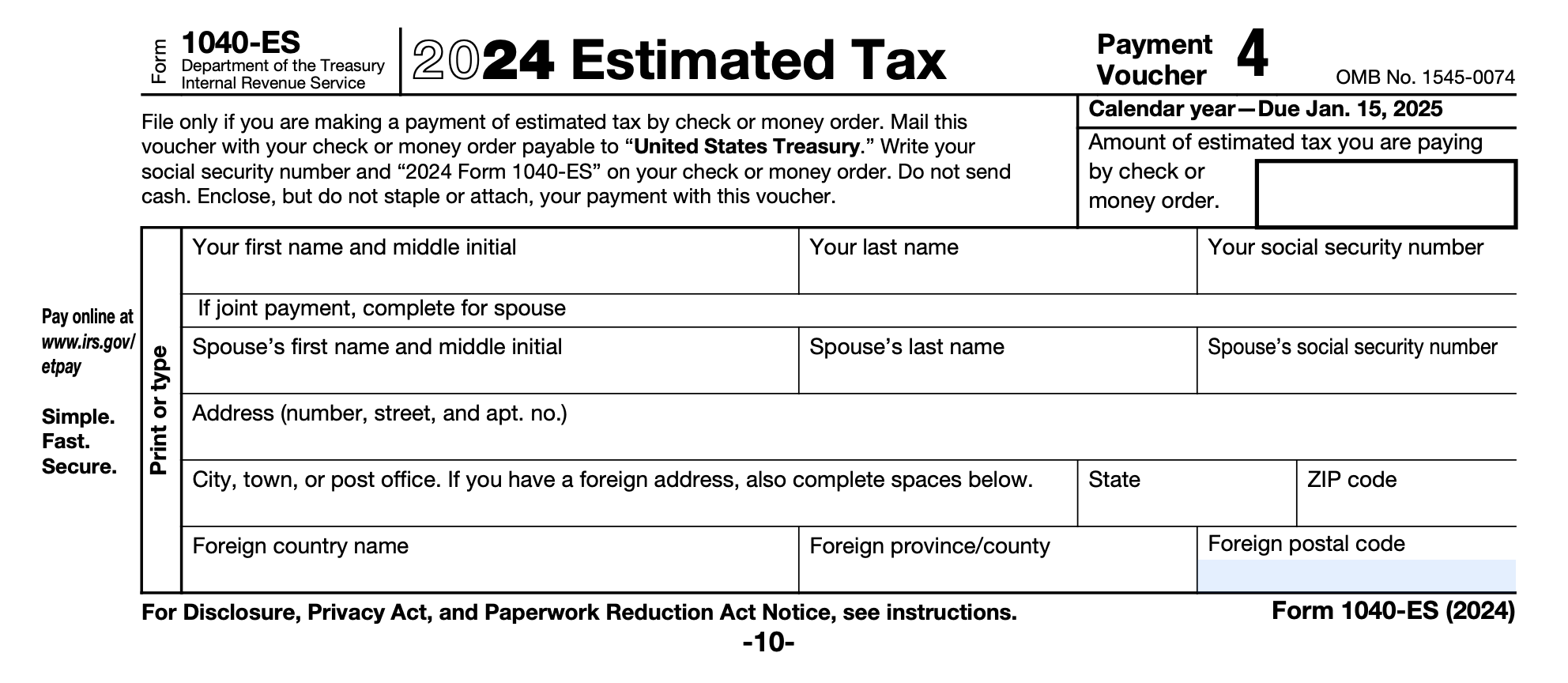What Is IRS Form 1040 ES Guide To Estimated Income Tax Bench Accounting