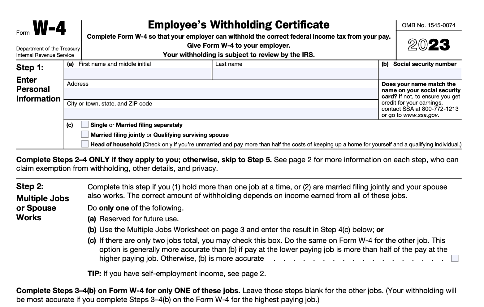 What Is The W4 Form And How Do You Fill It Out Simple Guide