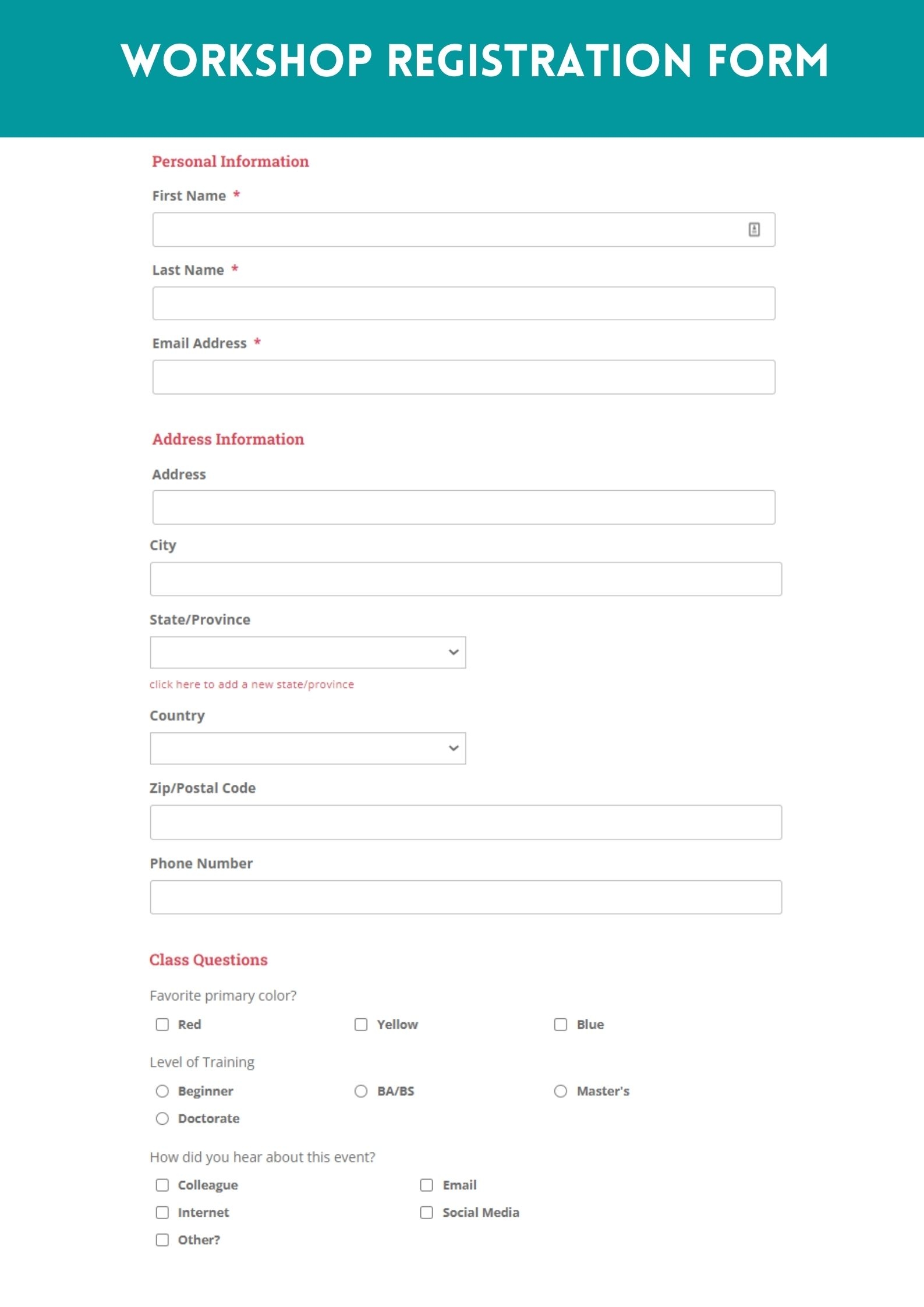 Workshop Online Event Registration Website To Sell Tickets Event Smart
